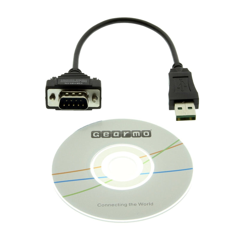 Gearmo USB to RS-232 Serial Adapter DB9-8 Inch Short Cable