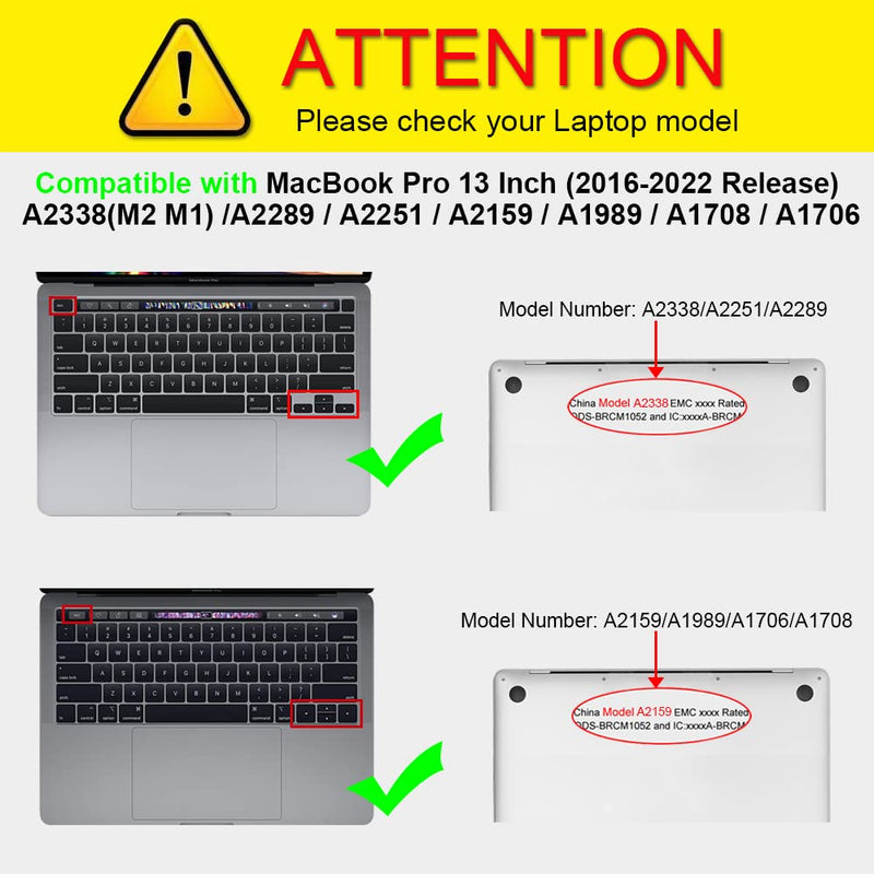 [AUSTRALIA] - Fintie Case for MacBook Pro 13 Inch A2338(M2 M1) A2251 A2289 A2159 A1989 A1706 A1708 (2016-2021 2022 2023 Release) with/without Touch Bar- Snap On Hard Shell Case Cover, Crystal Clear 