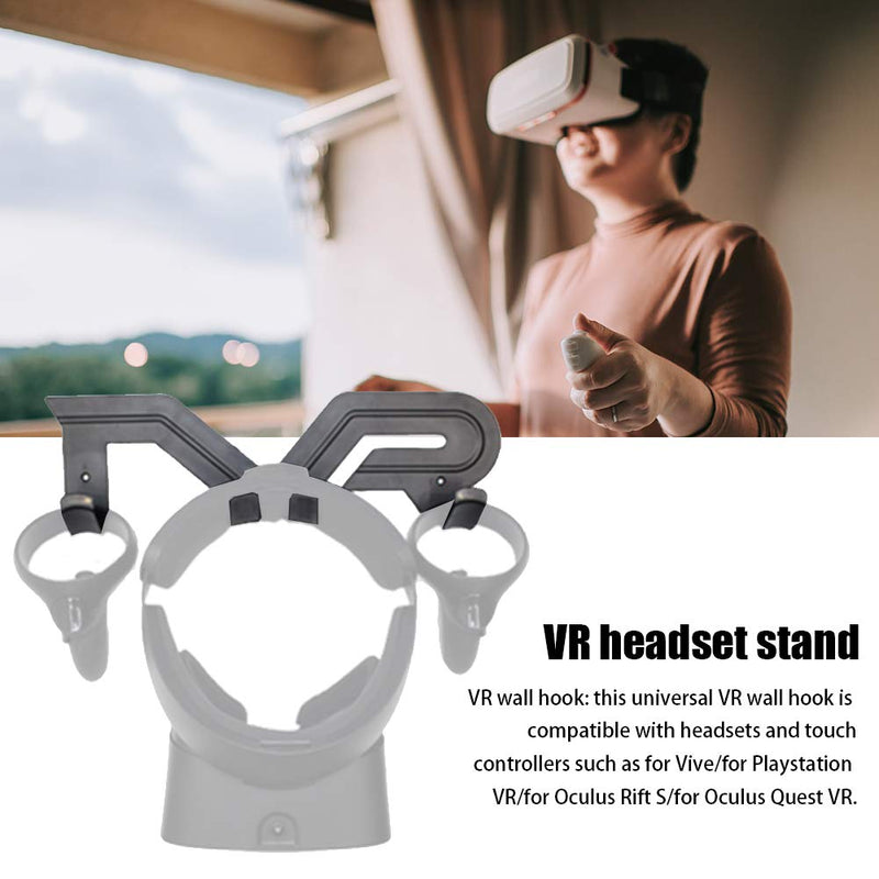 CALIDAKA VR Headset Stand, Black, Portable Electronic Device Stand, Compatible with Headphones
