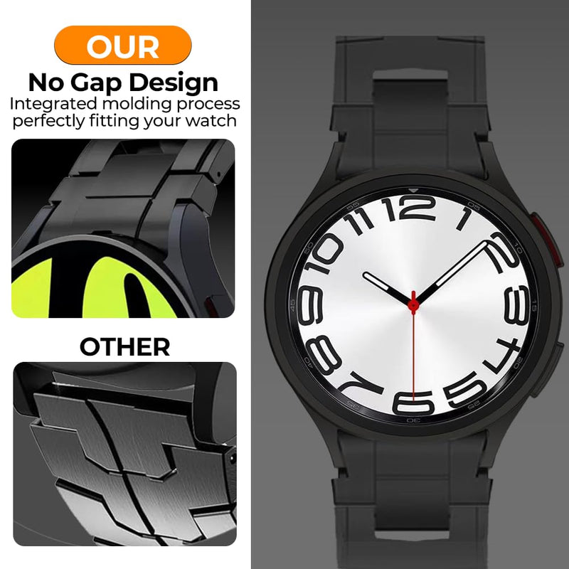 20mm No Gap Titanium Band for Galaxy Watch 7/7 Classic/6/6 Classic | For Samsung Watch 5/5 Pro/4/4 Classic/FE,G2 Ti Metal,40% Lightweight,Skin-Friendly,Corrosion Resistance,Fit Wrists 6.3''-9'' 20mm
