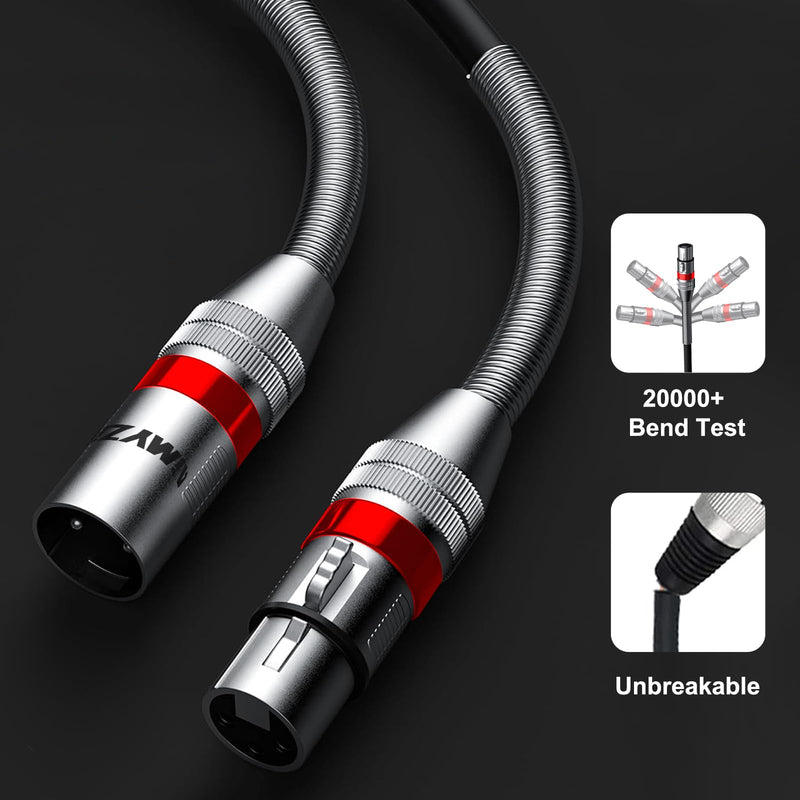 XLR Cable Microphone Cable 150 Feet Premium Balanced Mic Cable Pure Copper Conductors Heavy Duty Male to Female 3 Pin XLR Microphone Cable Zinc Alloy Connectors with Metal Spring 150 FT 1 Pack