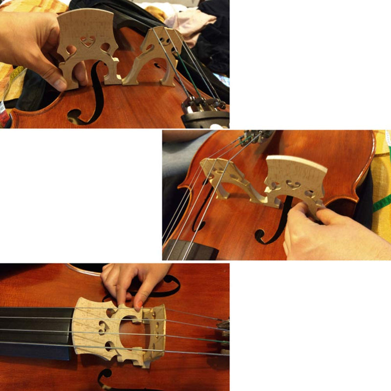 Milisten Cello Bridge 4/4 Bridge Replacement Parts for Instrument Cello Accessories