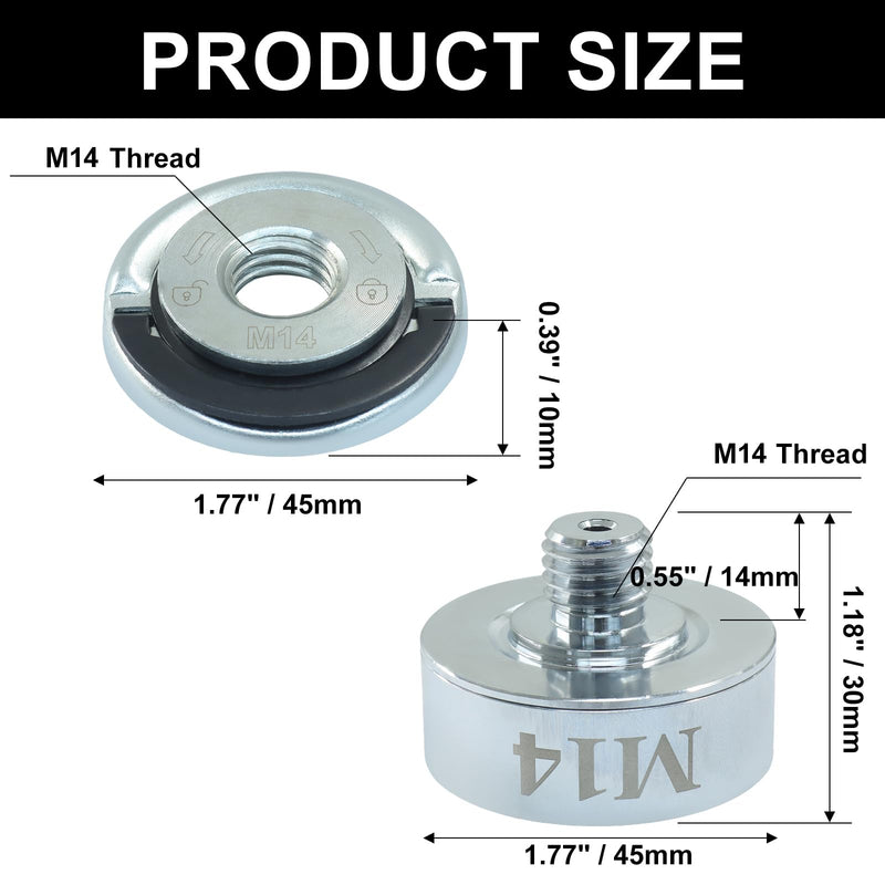 XLOCK Adapter to M14 Thread Adapter Kit with Grinder Quick Change Nut, Suitable for 22.23mm Arbor Saw Blades, XLOCK Angle Grinders