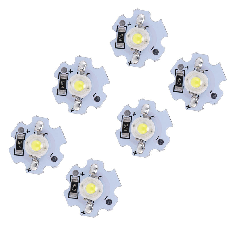 [AUSTRALIA] - Garosa 25-Piece LED Lamp Beads 5V LED Chips 200LM 1W High Power SMD LED Lamp Chip Bulb for Replacement of Foodlight/Spotlight Bulbs in Home Studio (Pure White 6000-6500K) 
