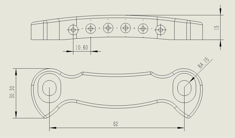 [AUSTRALIA] - Guyker Guitar Bridge Stop Bar Tailpiece String Spacing 10.6mm Skeleton Wings with Studs Replacement for EPI LP SG Style Electric Guitar (GS009, Chrome) GS009, Chrome 