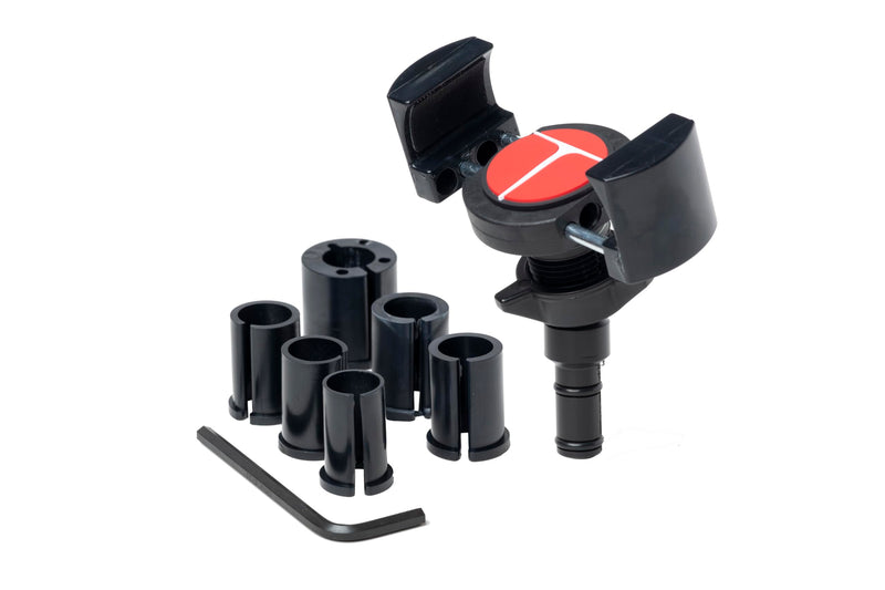 Techmount Universal Motorcycle Phone Mount Kit — Fork Stem GPS/Smartphone Holder — Fits 13-24 mm Stem — Secure Motorcycle Cellphone Mount - Made in USA