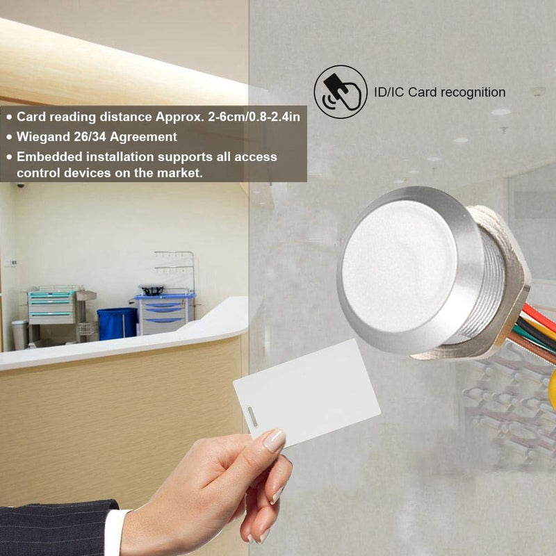 [AUSTRALIA] - Sutinna RFID Reader, Mini RFID Controller, Built-in Waterproof Access Control Reader, Wiegand26/34 Interface for 125KHz (EM Card) / 13.56MHz (HID IC Card) (ID) Id 