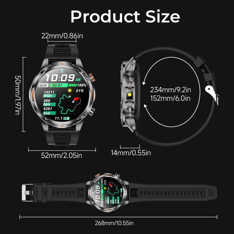 Smart Watch for Women, 30 Day Battery Life Answer/Make Call Smartwatch, 110+ Activity Modes with 1.7in AMOLED Ultra-Clear Screen Fitness Watches, IP68 Waterproof for Android and iPhones Round