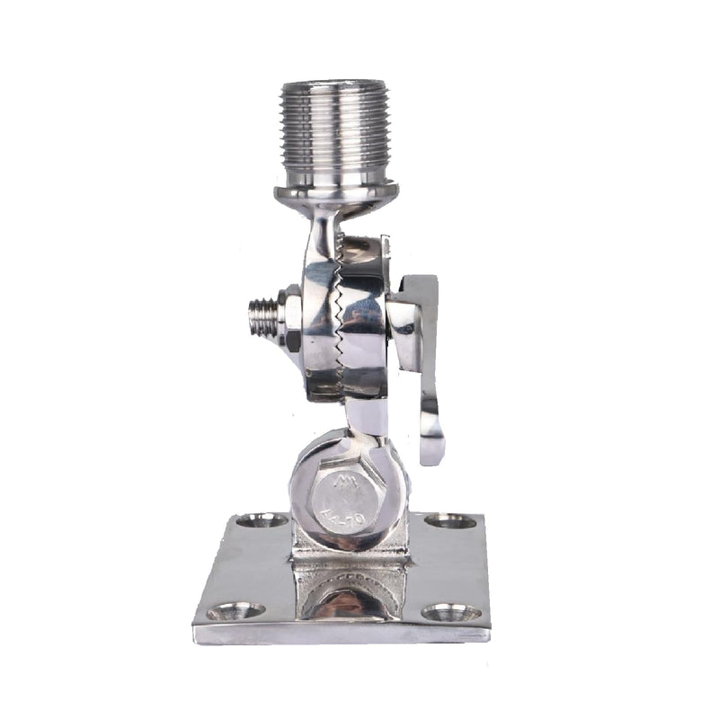 [AUSTRALIA] - NovelBee Marine VHF Antenna Mount,316 Stainless Steel Antenna Adjustable Base Bracket Holder for Boats 