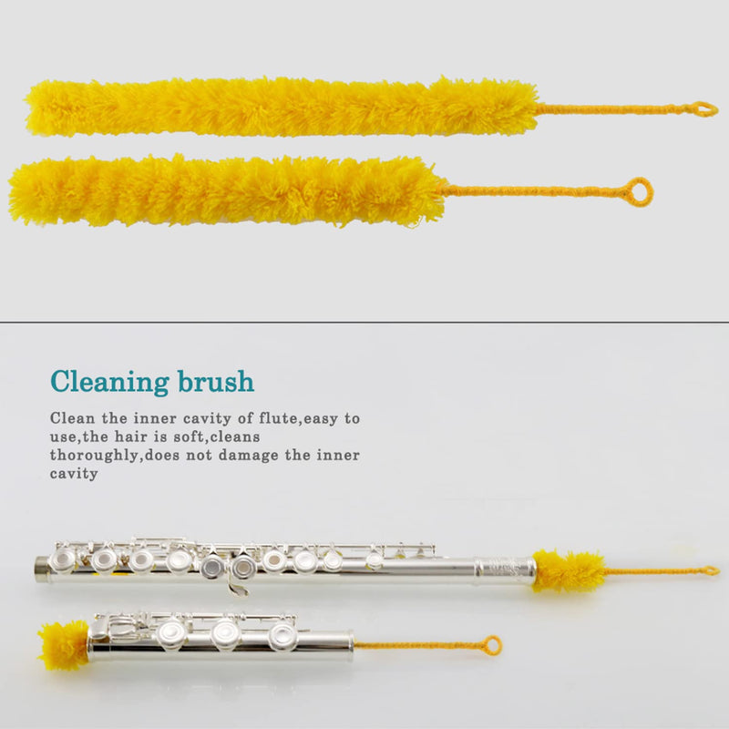 2Pcs Flutes Cleaning Brush,Flute Cleaning Brush Flute Cleaning Swab Brush Compatible with Woodwind Flute Parts
