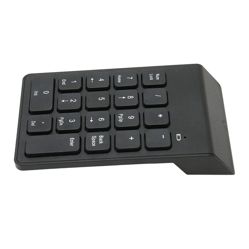2.4G Wireless Numeric Keypad with Chocolate Keys, 18 Keys Plug and Play Number Numpad for Bank Accountant, Ergonomic Slim Design, USB 2.4GHz