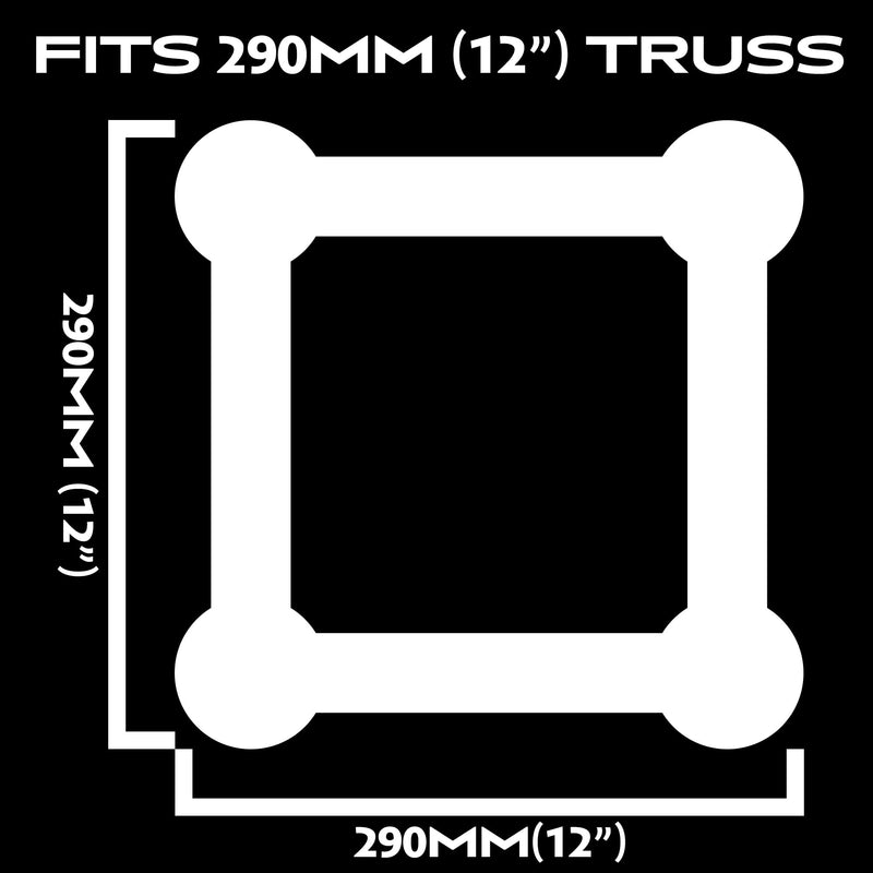 3m x 290mm White Truss Cover - also Fits 10ft x 12in Box Truss - Spandex Truss Sock - Easy Installation Pull Over Truss Scrim 3m