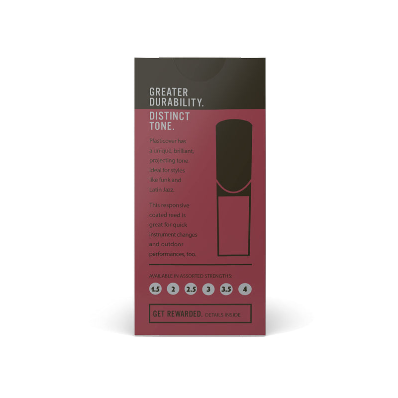 [AUSTRALIA] - D’Addario Woodwinds Plasticover Soprano Sax Reeds, Strength 2.0, 5-pack 