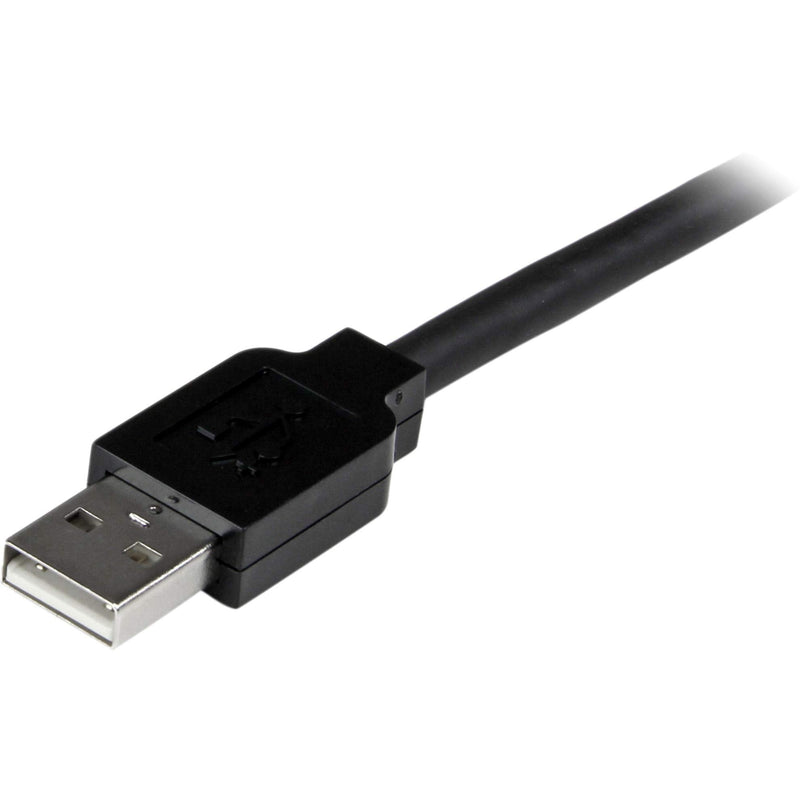 StarTech 15ft Active USB 2.0 Extension, A to A M/F, Black (USB2AAEXT5M) | USB-A Male to Female, Repeater/extender, Black, Cable, Fully shielded, USB Powered, External power included 16.4 ft