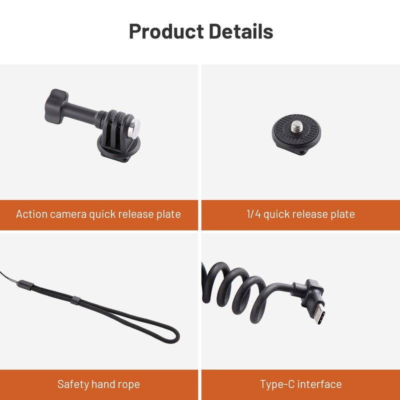 [AUSTRALIA] - PGYTECH CapLock MantisPod Power, Battery Handle Mount for Gopro, 5000mAh Power Stick for Gopro 12/11/10, Charging Selfie Vlog Attachment Tripod Monopod with CapLock Action Camera and 1/4" Adapter 