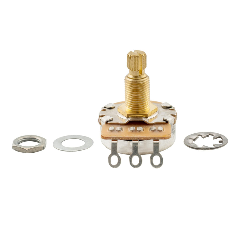 [AUSTRALIA] - Musiclily Pro HD A25K Pots Brass Metric Split Standard Shaft 9.5mm Audio Taper Potentiometers for Active Pickups Electric Guitar Bass (Set of 10) A25K 9.5mm 