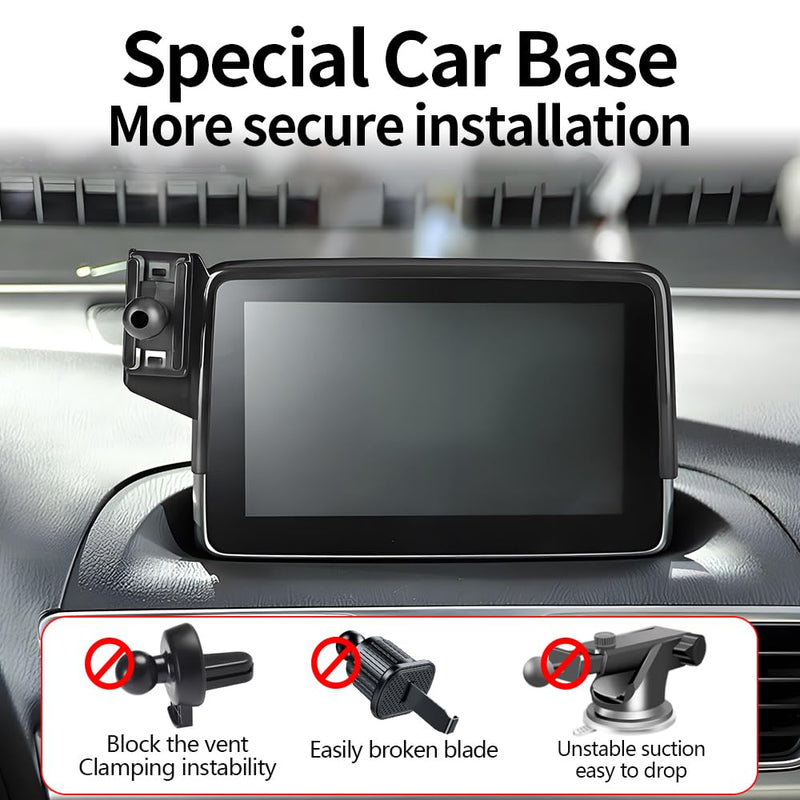 Car Phone Holder For Mazda MX-5 Miata 2016-2023，Mazda CX-3 2016-2021，Mazda 3 2014-2016 【Only 7-inch screen】Auto Accessories Navigation Screen Interior Cell mobile Phone Mount holders case accessory
