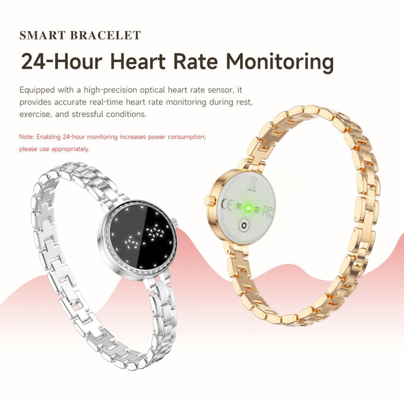 Smart Watches for Women Elegant Fitness Tracker Heart Rate Sleep Tracker Menstrual Cycle/Message/Call Reminder Remote Camera Sports Modes Smartwatch for Ladies iOS/Android silver
