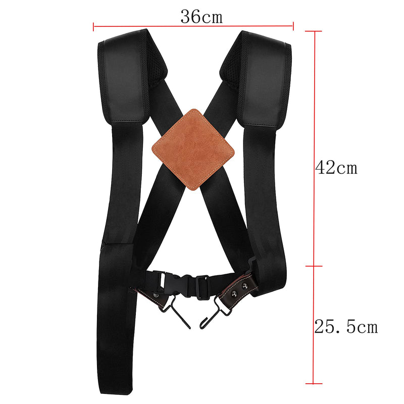 [AUSTRALIA] - Adjustable Padded Djembe Shoulder Strap African Hand Drum Harness Belt Polyester with Quick Change Hook Black 