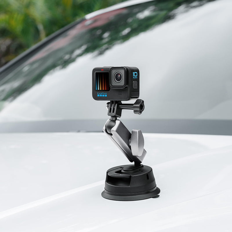 Suptig Suction Cup Mount, Car Camera Mount for Phone, Gopro, Canon, Nikon, Sony, Digital Cam, DJI Action 5 Pro, Insta360 X5/X4/X3, Insta360 Ace Pro, Suction Cup Camera Mount