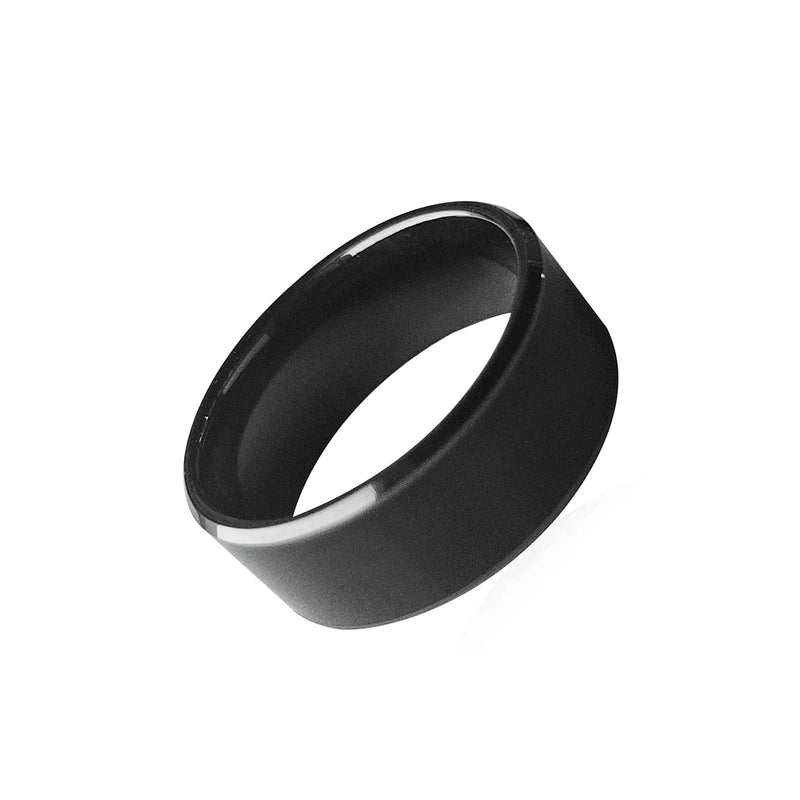 RFID Rewritable Dual Frequency In One ID T5577&IC CUID Black Ceramics Smart Finger Ring Wear for Men or Women 125khz+13.56mhz 20mm