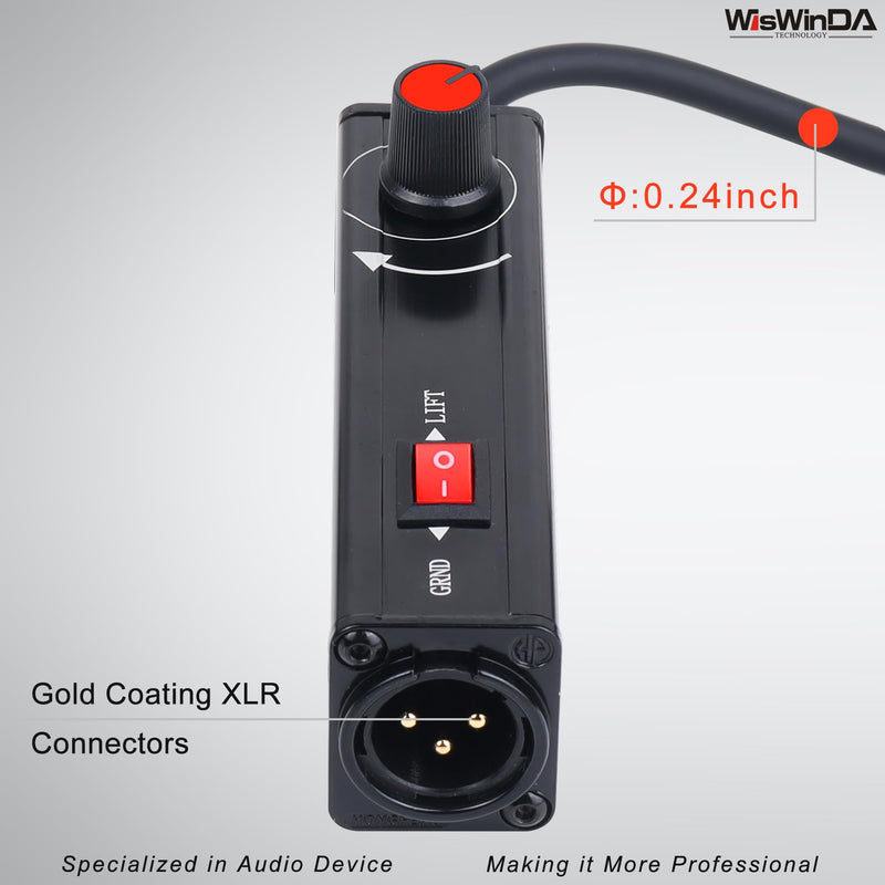 [AUSTRALIA] - Pro101A AUX to XLR Isolation Box with Volume Controller and Ground Lift Switch Build-in Cord Length 3.3ft with Detachable 3.5mm Aux Gold Coating Plug (Pro 101A Aux-XLR) Pro 101A Aux-XLR 
