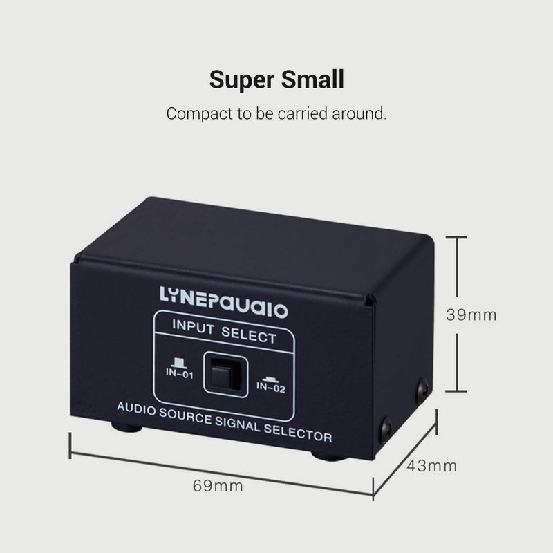 RCA Switch Audio Switcher RCA 2 in 1 Out / 1 in 2 Out A/B Switch Stereo Audio Splitter Box with No Distortion RCA Jack for Switching Between Computer Speakers and Headphones,LYNEPAUAIO