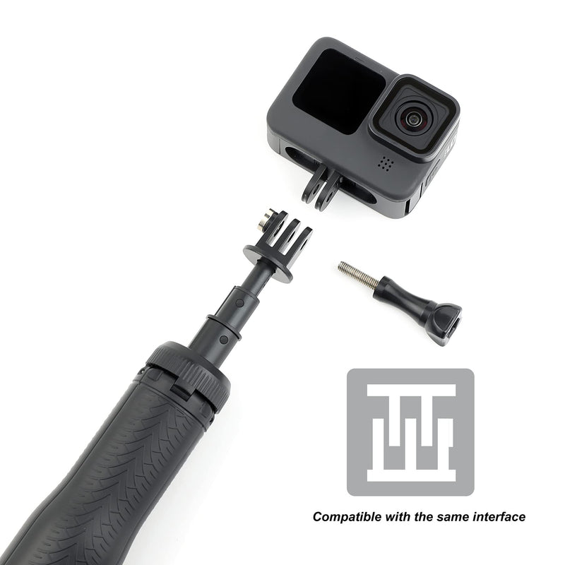 [AUSTRALIA] - GEPULY Waterproof Telescopic Selfie Stick Floating Hand Grip Tripod for GoPro Hero 10 9 8 7 6 5 4 3 2, Fusion, Max, OSMO and Most Action Cameras - Features as Floating Pole, Hand Grip, Monopod, Tripod Floating Tripod Pole for Action Camera 