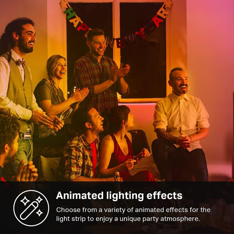 [AUSTRALIA] - Kasa Smart LED Light Strip, 50 Color Zones RGBIC, 16.4ft Wi-Fi LED Strip Works w/ Alexa, Google Home & SmartThings, High Brightness, 16M Colors, PU Coating, Trimmable, 2 Yr Warranty (KL420L5) 16.4 ft. 