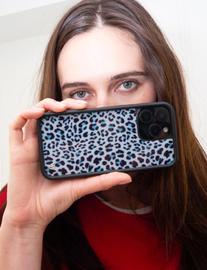 Wildflower Cases - iPhone 16e Compatible - Blue Meow | Impact-Certified 6.5 ft Drop Protection Case, Raised Protective Bumper, Cute Aesthetic Design, Women-Owned Small Business
