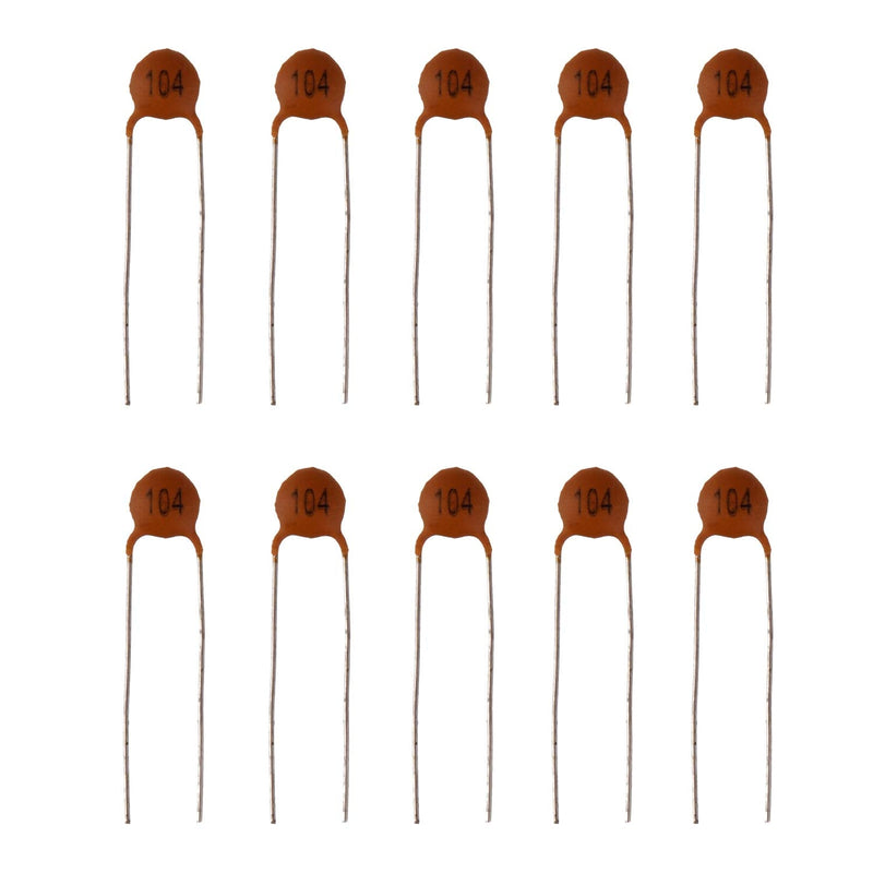 BOJACK 0.1uF 50V Ceramic Disc Capacitors 100nF Low Voltage Ceramic Capacitor with High Dielectric Constant (Pack of 50)
