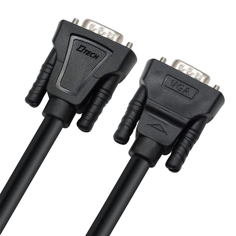 DTech VGA Male to Male Cable 10 Feet Long PC Computer Monitor Cord 1080p High Resolution (3 Meter, Black) 10ft