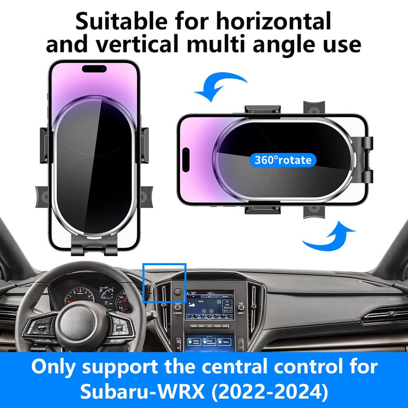Car Phone Holder For Subaru WRX 2022 2023 2024 2025 2026，Crosstrek 2024-2026，Impreza 2024-2026 Auto Accessories Navigation Bracket Interior Decoration dashboard Cell mobile Phone Mount case accessory