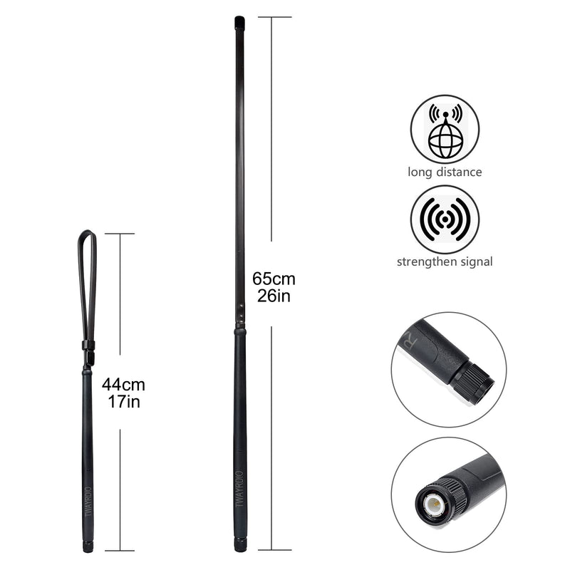 [AUSTRALIA] - TWAYRDIO Tactical CB Antenna TNC Upgrade for President Randy, Randy II FCC Handheld CB Radio - 27MHz (TX/RX) 