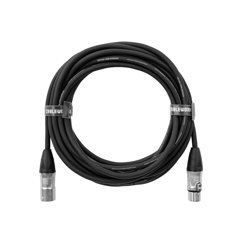 By Gator Cases Backline Series Standard 20 Foot XLR Microphone Cable, (GCWB-XLR-20) 20 Feet