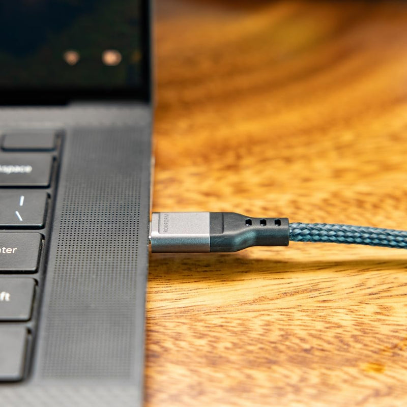 Rokform PowerTrip 100W USB-C Charging Cable, 2m (6.6 ft) | Braided Cable, Integrated Cable Tie, 5,000 Bend Tested, Reinforced Aluminum, Kevlar and TPU 6.6ft