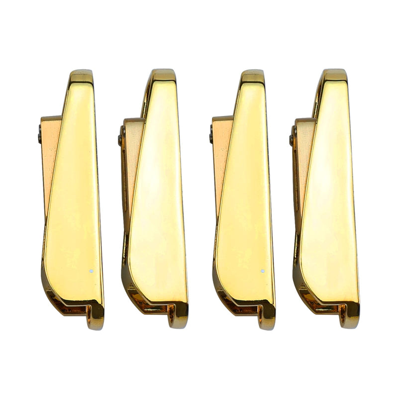 [AUSTRALIA] - Gold Single String Bass Guitar Bridge with Brass Saddle Individual Fixed Bridge for 4 String Electric Bass Replacement Parts 4 piece Gold 