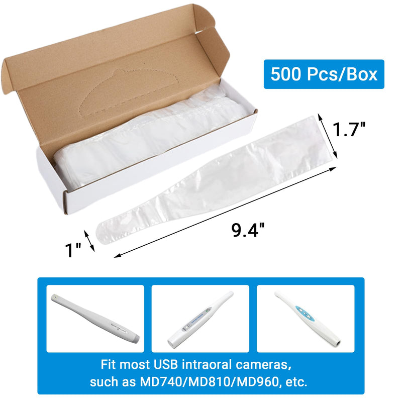 Disposable Intraoral Camera Cases - Dental Endoscope Coat, 9.4" x 1" x 1.7", 500pcs/box