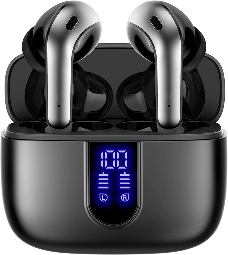 TAGRY 2 Sets X08 Black and Forest Green Bluetooth Headphones True Wireless Earbuds 60H Playback Ear Buds with Wireless Charging Case in-Ear Earbuds with Mic