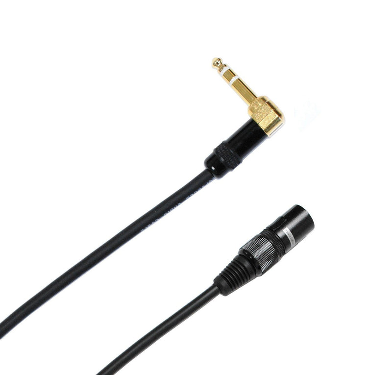 Audio2000's C14012P2 12 Ft 1/4" TRS Right Angle to XLR Male Cable (2 Pack)