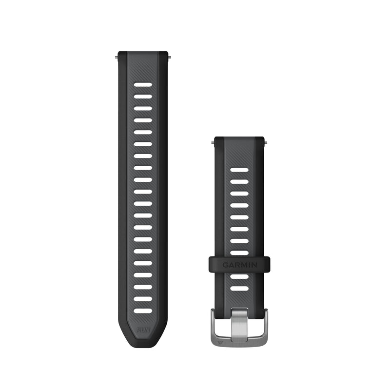 Garmin Quick Release Bands (20 mm) Black with Slate Hardware, 010-11251-AG