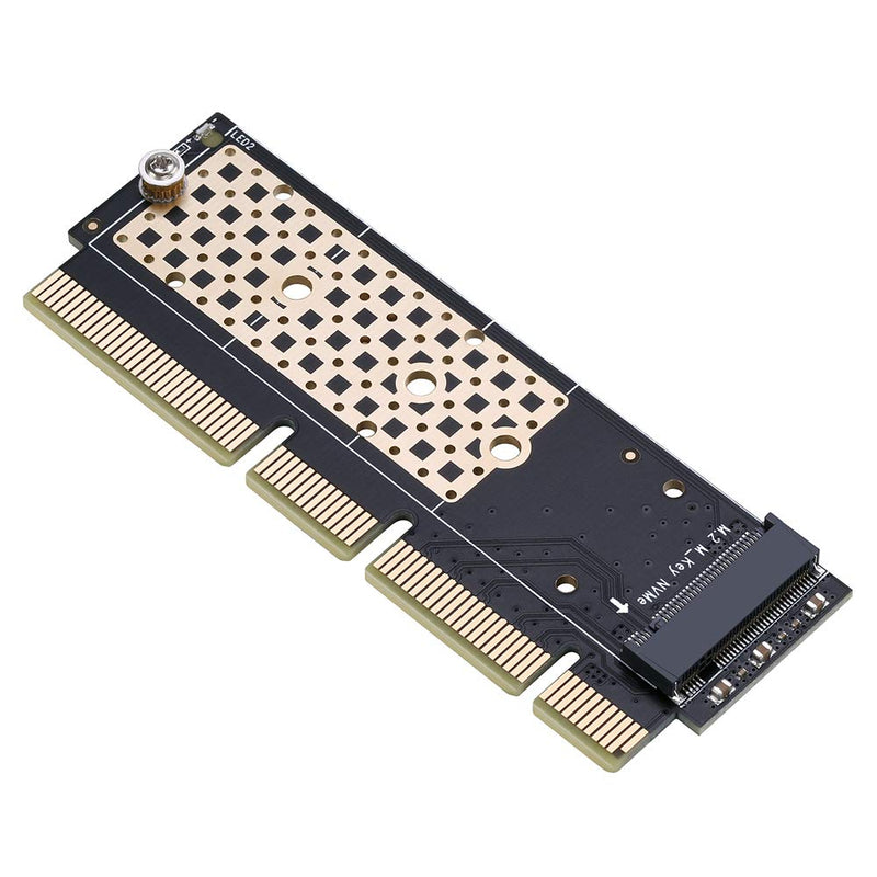 NVME Adapter with Heat Sink fo M.2 NVME (M-Key) SSD to PCIE 3.0 X16 Expansion Card