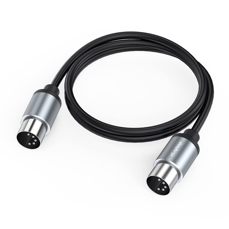 MIDI Cable 3ft, 5 Pin DIN MIDI Cables 3 feet, MIDI Cord Male to Male Compatible with MIDI Keyboard Electronic Piano Electronic Drum Audio Amplifier Multi Effects Synth External Sound Card 1 Pack