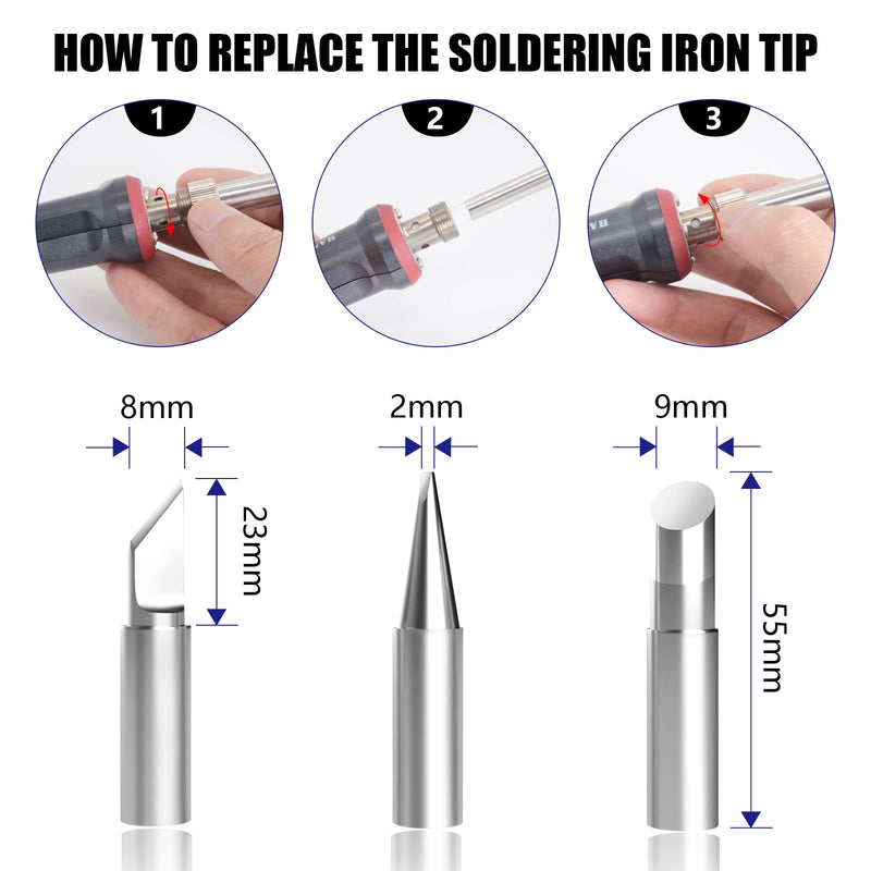 Soldering Iron Set 200 W 220 V, Soldering Iron with LED Display, 6 in 1 Soldering Set with Temperature Adjustable 180-480 °C, 3 Soldering Tips, Soldering Iron Stand, Soldering Iron for Soldering Large 927-200w-new
