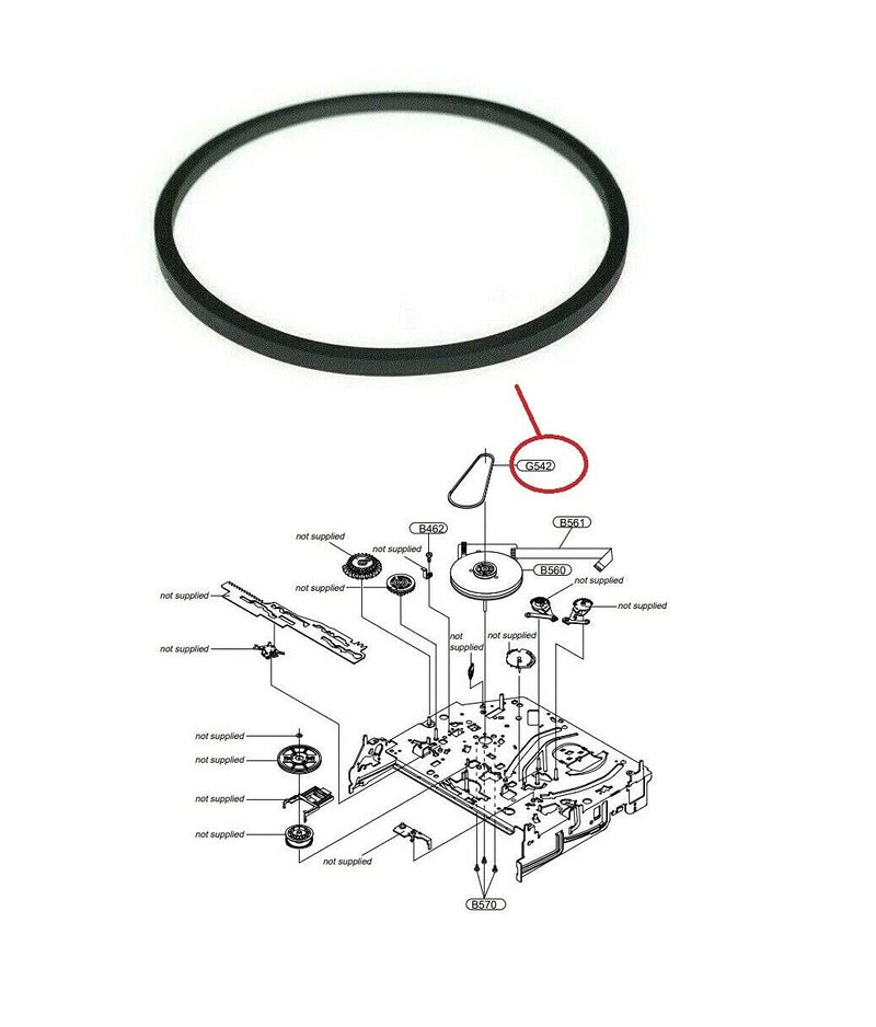VCR Mechanical Pulley Rubber Belt for Sony Video Cassette DVD Recorder RDR-VX410 RDR-VX511 SLV-D900 SLV-LX55 SLV-SE220 SLV-SE420 SLV-SE620 SLV-SE720 SLV-SX720