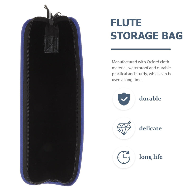 SUPVOX Sax Bag Blue Tote Bag Flute Carry Bag Flute Storage Bag Soprano Recorder Case Recorder Instrument Carrying Bag Flute Protective Case Soprano Recorder Case Bag Oxford Cloth Black