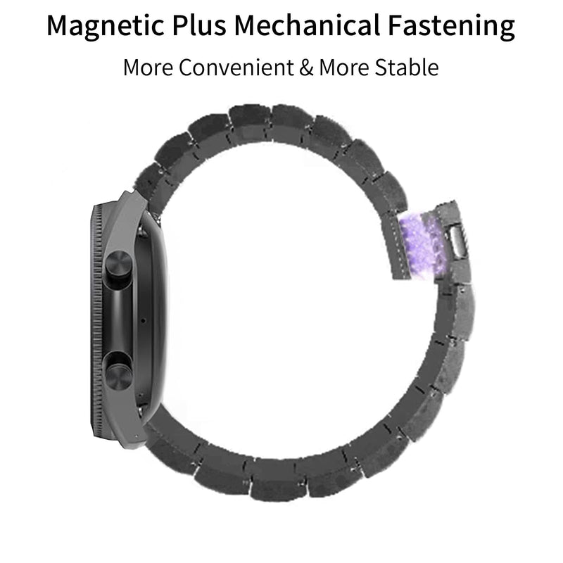 Titanium Magnetic Band for Google Pixel Watch 5/4/3 45mm Men | Metal Band for Pixel Watch 45mm | No Tool Needed Adjustment,40% Lightweight,Durable,Skin-Friendly,Fit wrist 6"-9",for Men black