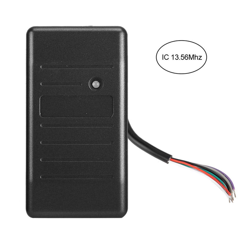 KIMISS RFID Security Card Reader 125kHz Wiegand 26 34 Access Control Waterproof Black ID 125kHz (Black IC 13.56MHz) Black Ic 13.56mhz