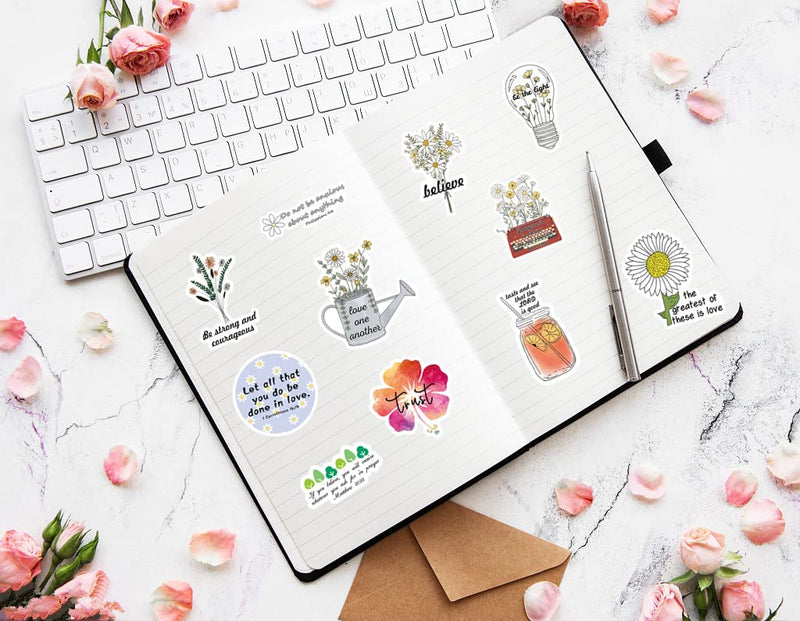 220Pcs Inspirational Christian Stickers, Bible Verse Faith Stickers, Religious Jesus Motivational Stickers for Christmas Water Bottles, Christian Easter Gifts for Kids Men and Women (220pcs) assorted style 220pcs
