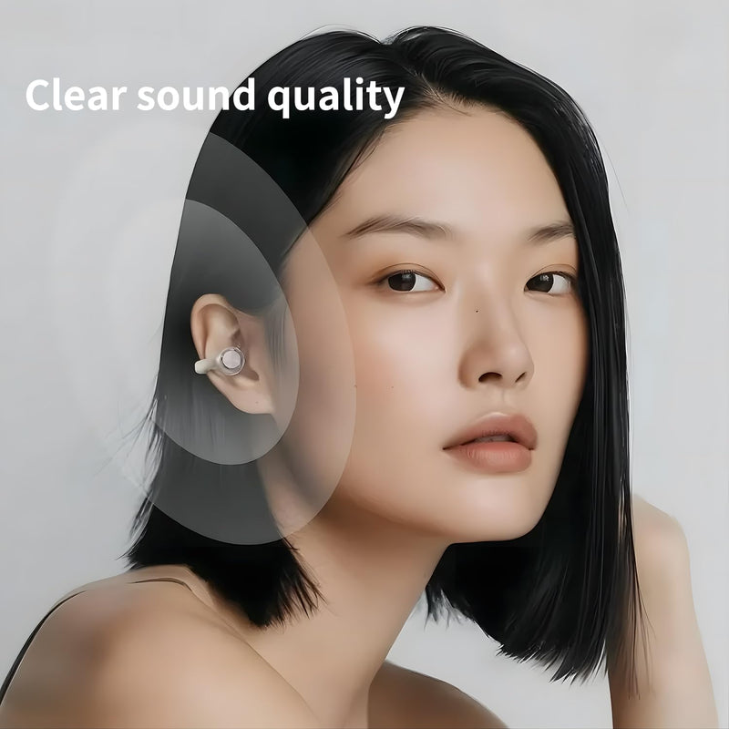 Upgraded Open Ear Earbuds Clip-On Earbuds Comfortable fit & Crystal-Clear Sound, 80H Playtime Bluetooth 5.4 Wireless Headphones for Women Ideal for SmallEars,Sports,Workouts,（Champagne Gold） Champagne Gold